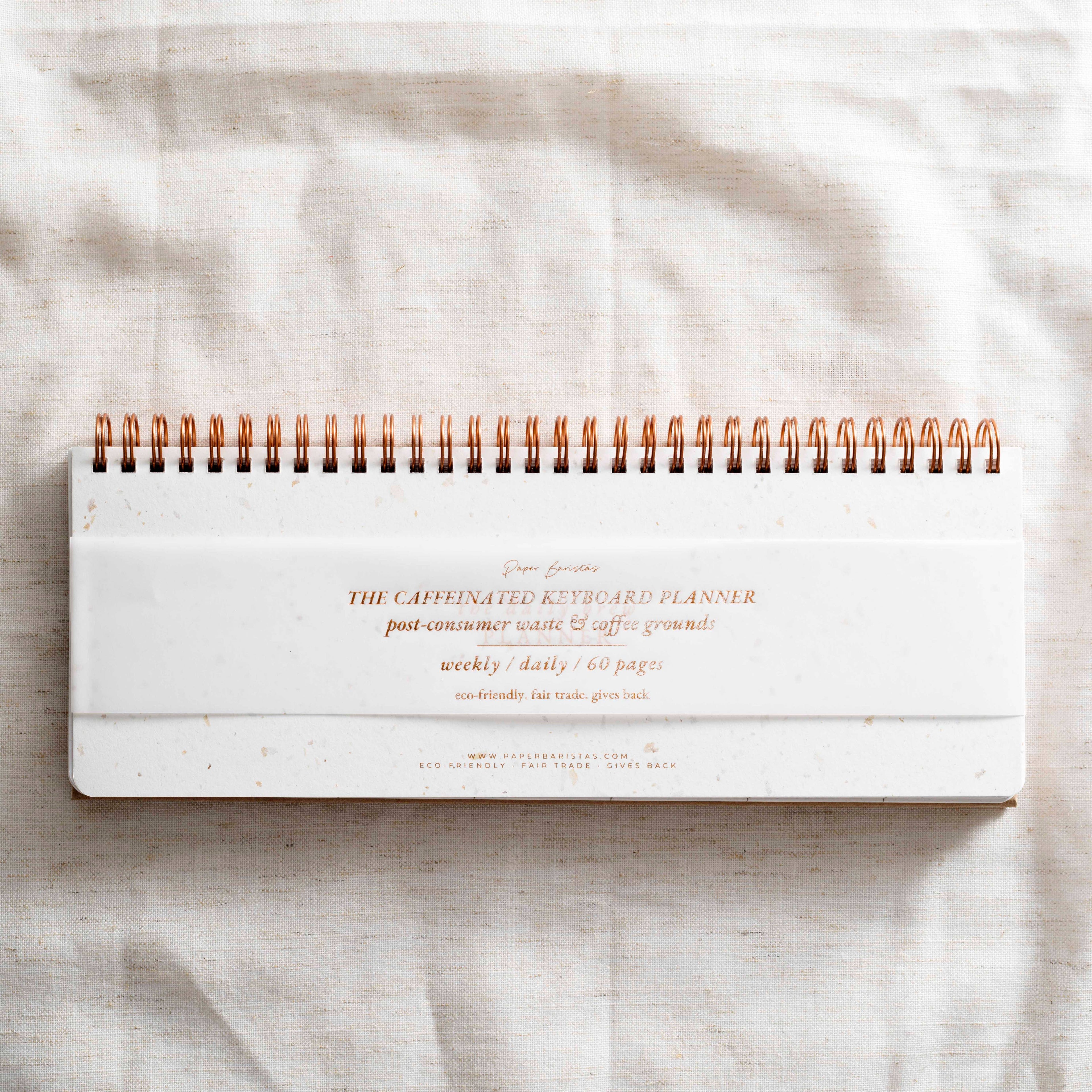Paper Baristas-Keyboard Desk Planner | Coffee Paper Weekly Undated Calendar