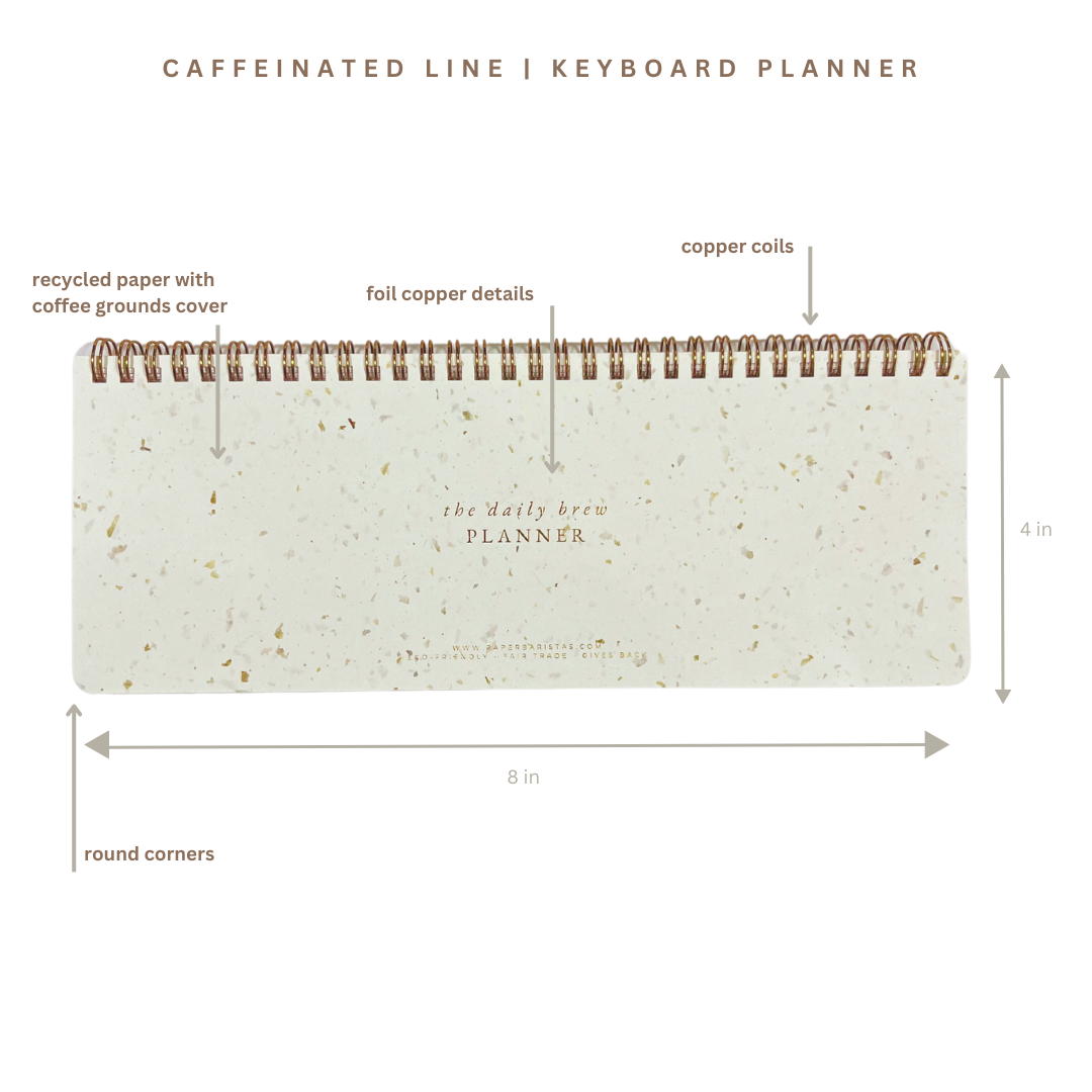 Paper Baristas-Keyboard Desk Planner | Coffee Paper Weekly Undated Calendar
